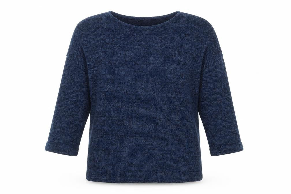Ty Womens Blue Boat Neck  Acrylic Pullover Jumper Size 8