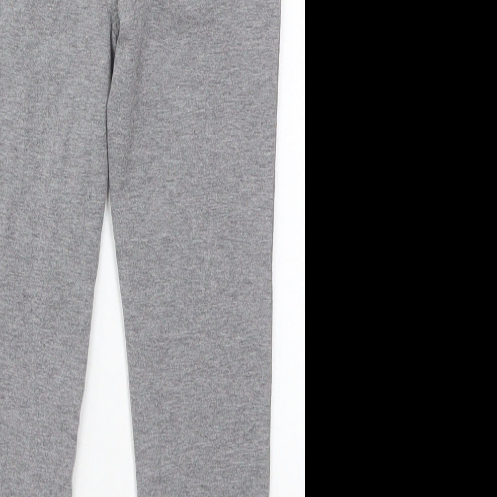 Reebok Girls Grey  Cotton Sweatpants Trousers Size 7-8 Years  Regular