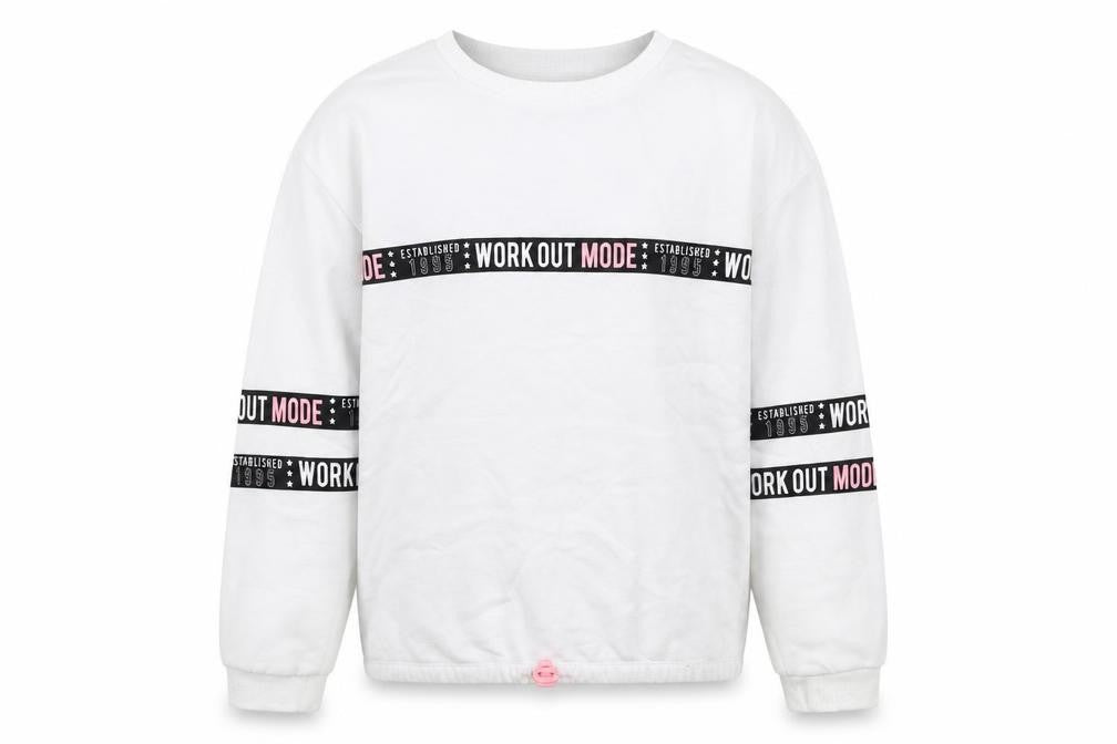 George Girls White  Polyester Pullover Sweatshirt Size 12-13 Years  Pullover - Work out mode