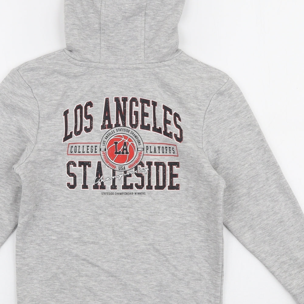 George Boys Grey  Cotton Pullover Hoodie Size 7-8 Years  Pullover - Los angeles