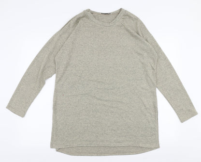 George Womens Beige Round Neck  Polyester Pullover Jumper Size 12