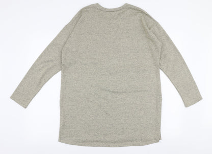 George Womens Beige Round Neck  Polyester Pullover Jumper Size 12