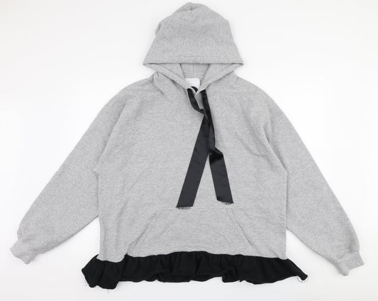 Milk It Womens Grey  Cotton Pullover Hoodie Size M  Pullover