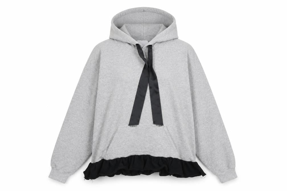 Milk It Womens Grey  Cotton Pullover Hoodie Size M  Pullover