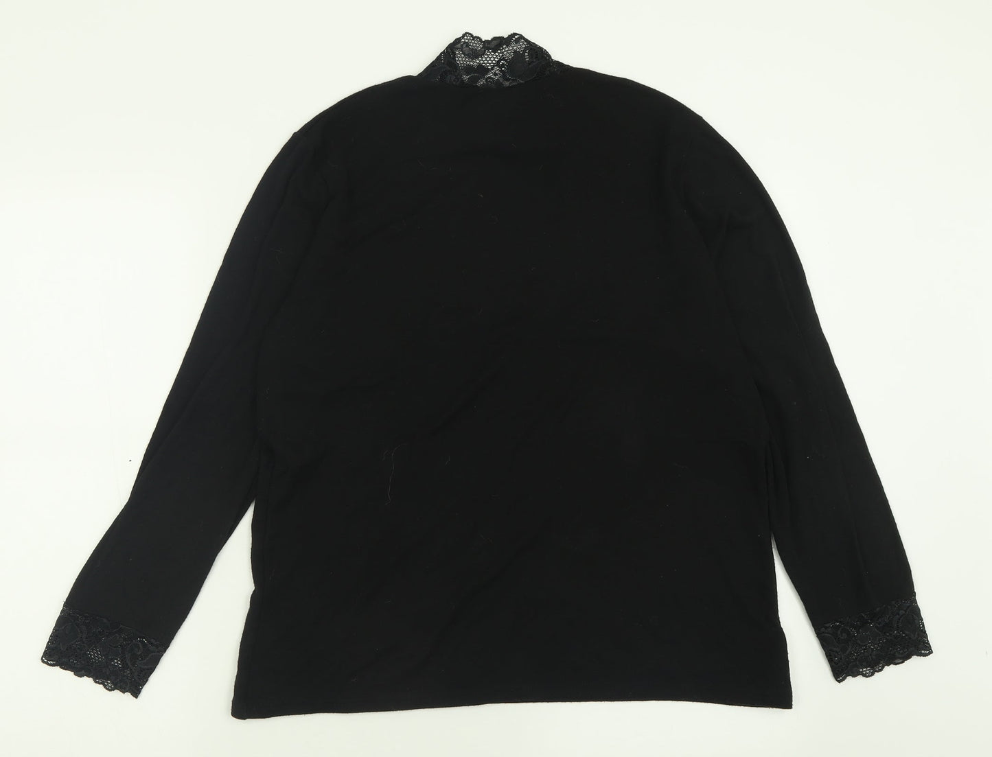 Preworn Womens Black  Cotton Pullover Sweatshirt Size XL  Pullover