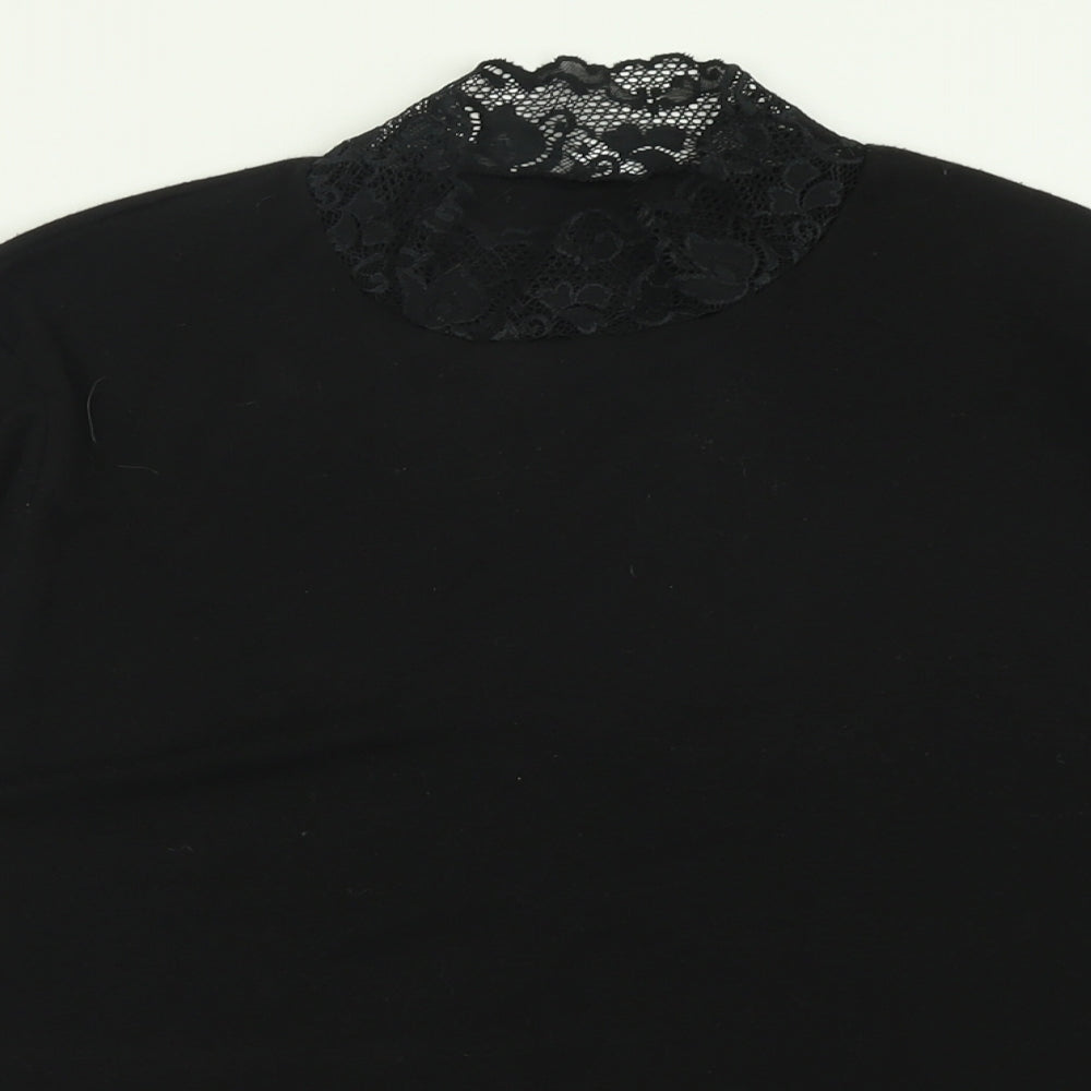 Preworn Womens Black  Cotton Pullover Sweatshirt Size XL  Pullover