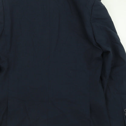George Mens Blue  Polyester Jacket Suit Jacket Size 38