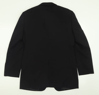 Charlton Gray Mens Black  Polyester Jacket Suit Jacket Size 36