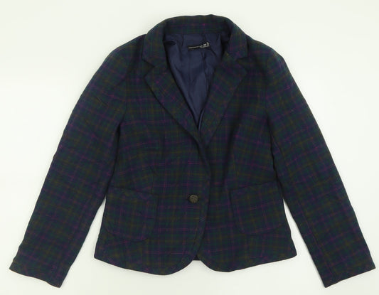 Atmosphere Womens Black Plaid  Jacket  Size 12  Button