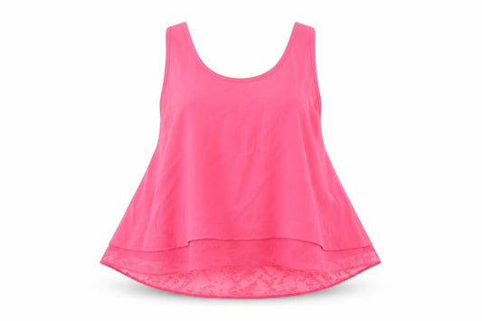 Papaya Womens Pink  Polyester Basic Tank Size 8 Scoop Neck