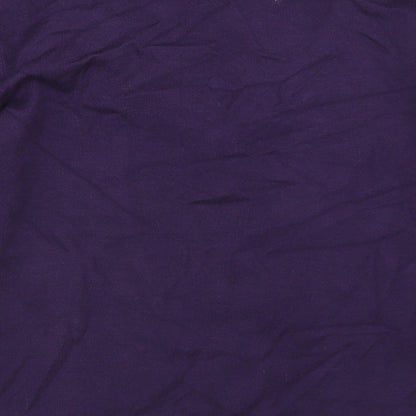 Just Elegance Womens Purple Scoop Neck  Viscose Pullover Jumper Size L