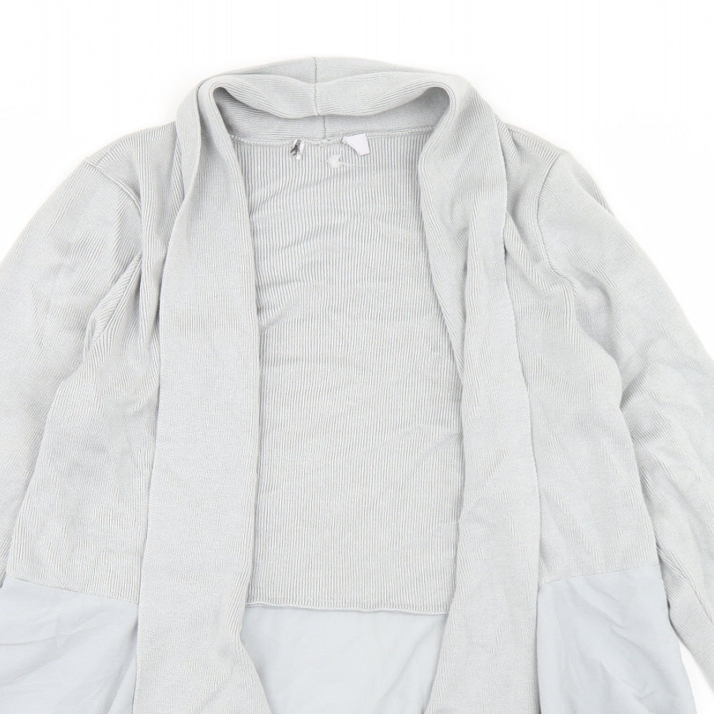 Marks and Spencer Womens Grey Collared  Acrylic Cardigan Jumper Size 10