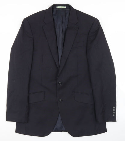 Next Mens Blue Striped Wool Jacket Blazer Size 38