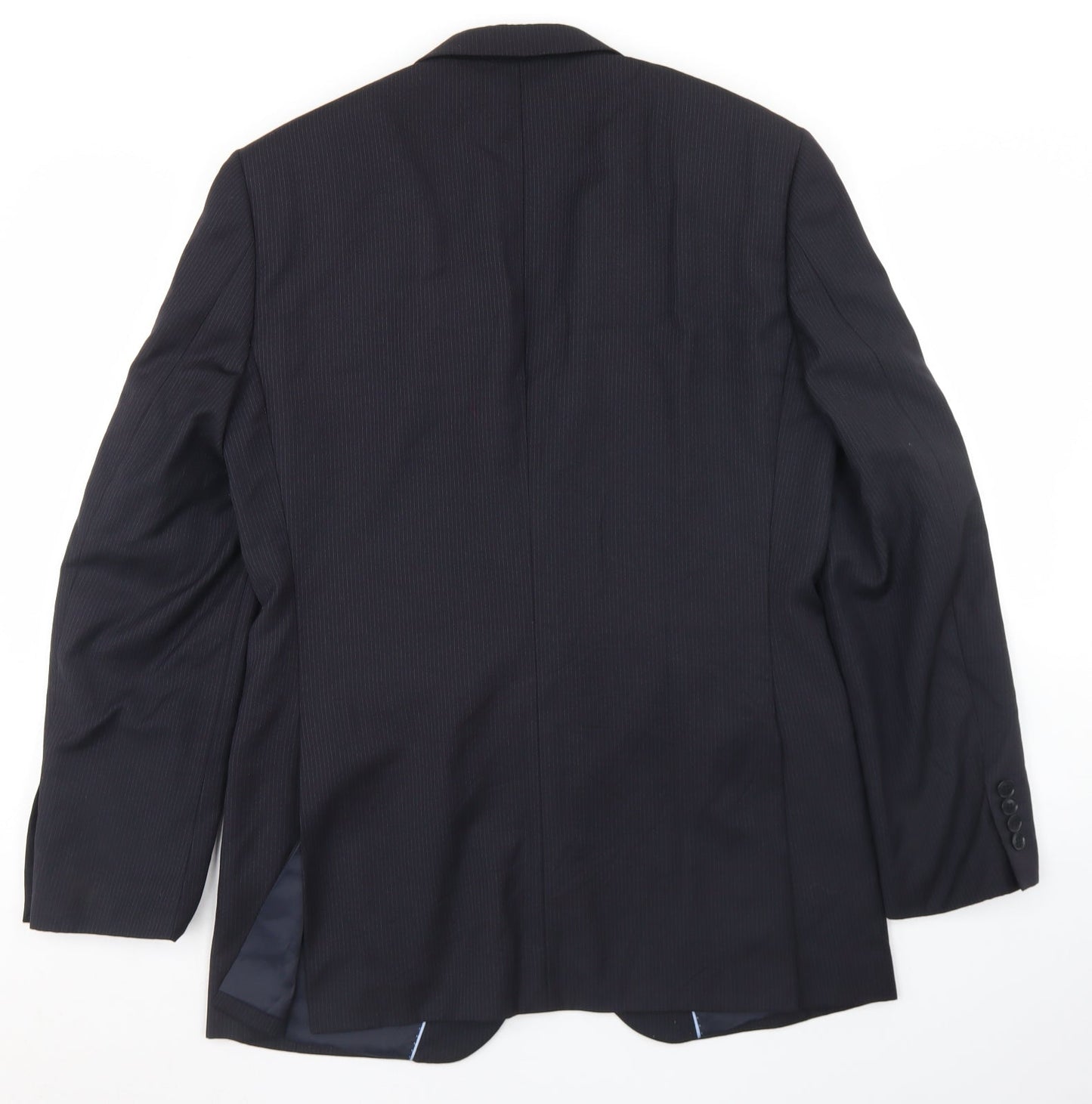 NEXT Mens Blue Striped Wool Jacket Blazer Size 38