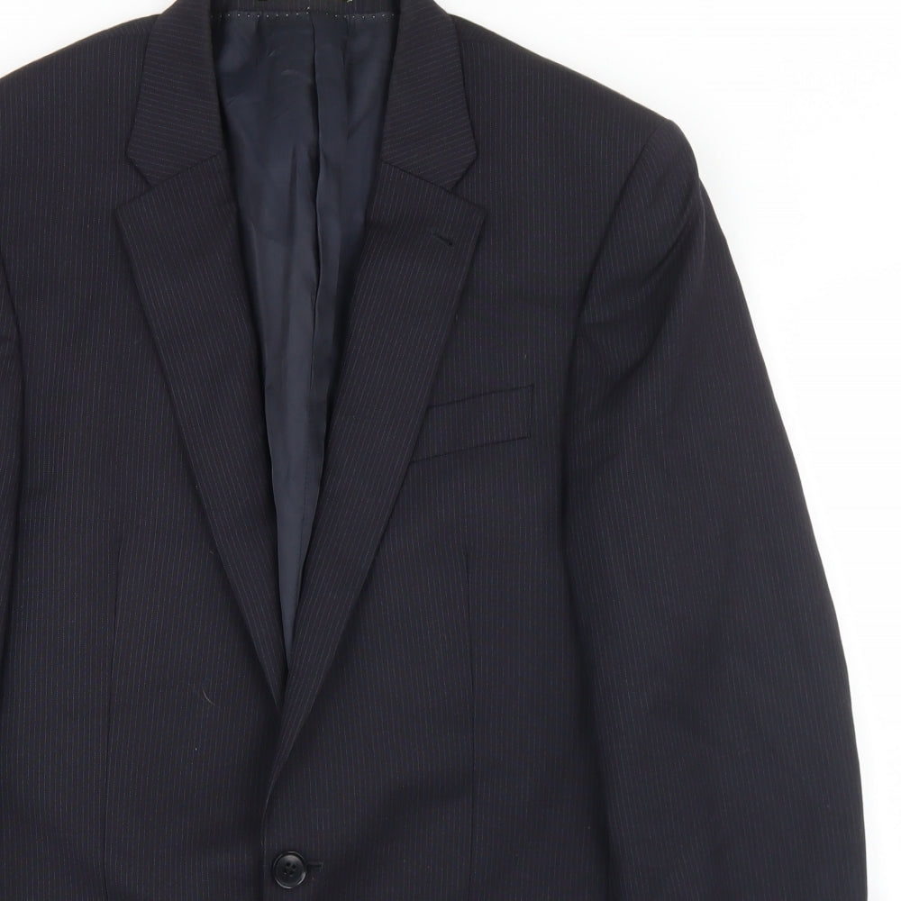NEXT Mens Blue Striped Wool Jacket Blazer Size 38