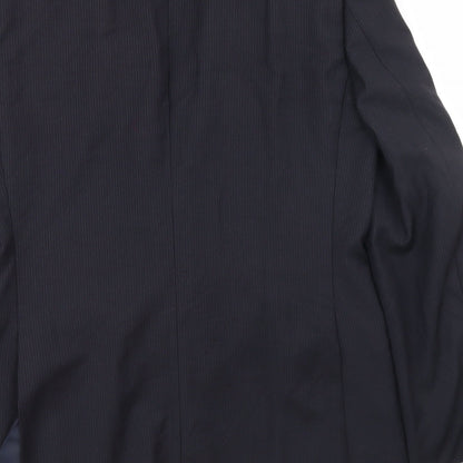 Next Mens Blue Striped Wool Jacket Blazer Size 38