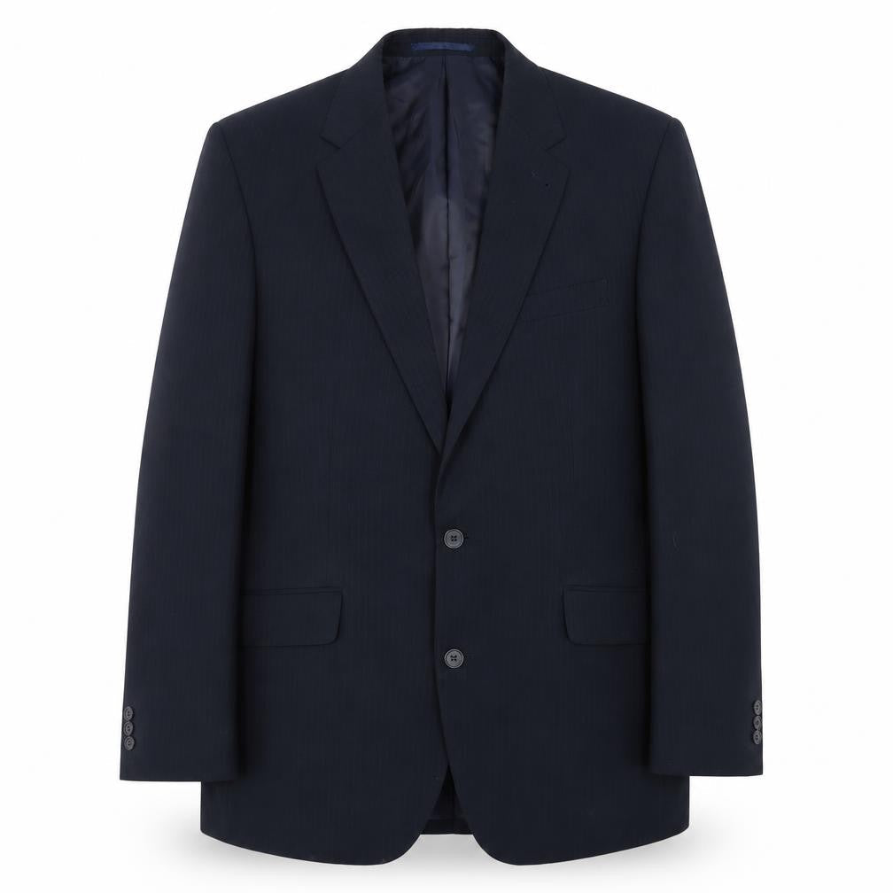 Taylor & Wright Mens Black Striped Polyester Jacket Blazer Size 42