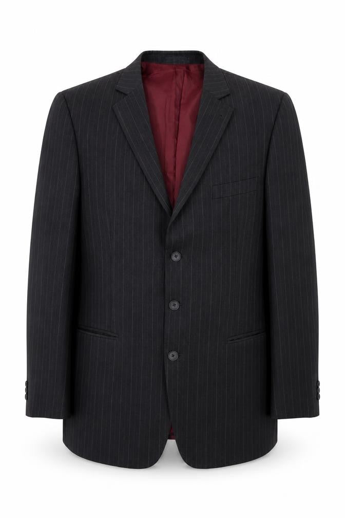 Taylor & Wright Mens Grey Striped Polyester Jacket Blazer Size 44