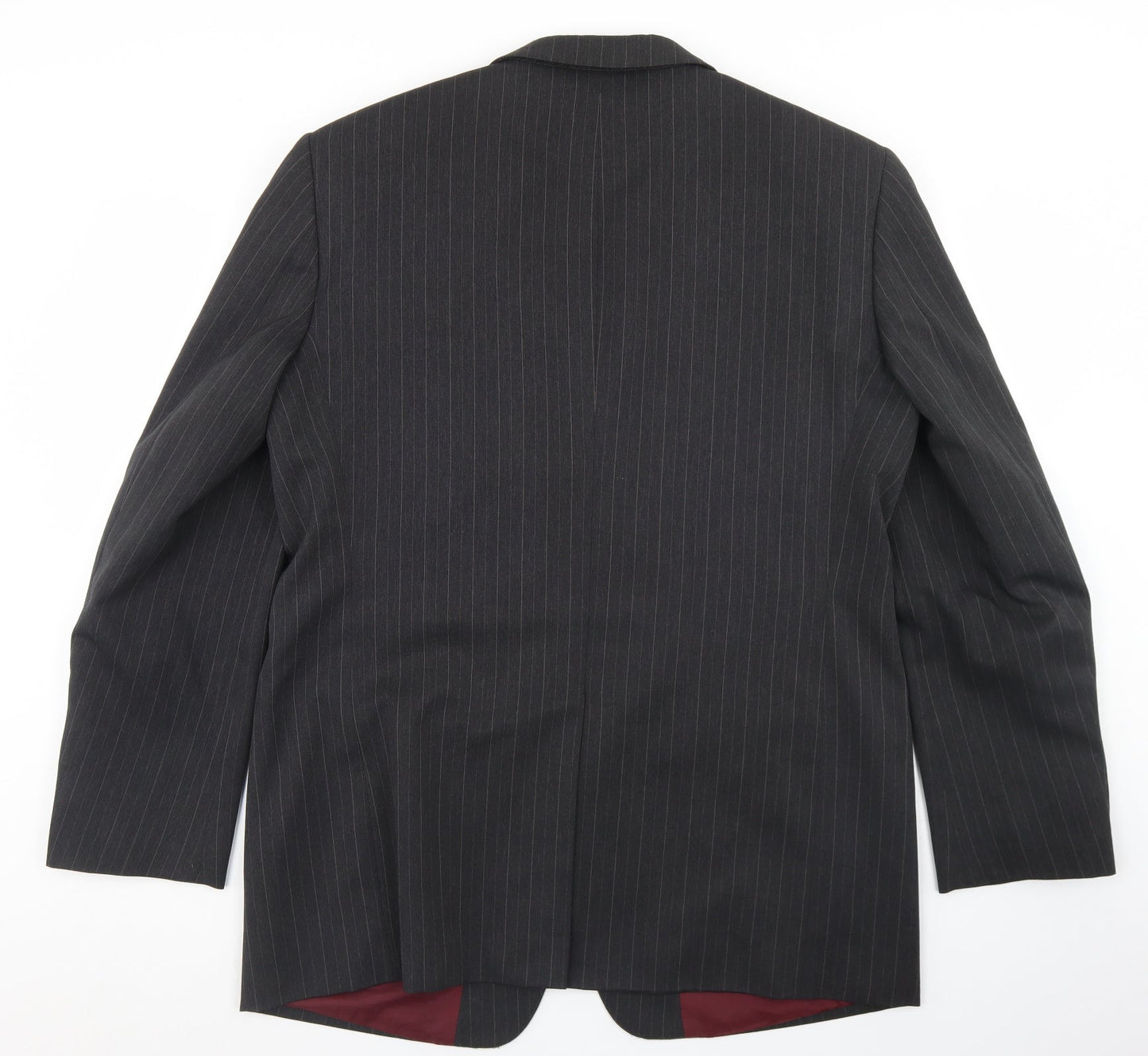 Taylor & Wright Mens Grey Striped Polyester Jacket Blazer Size 44