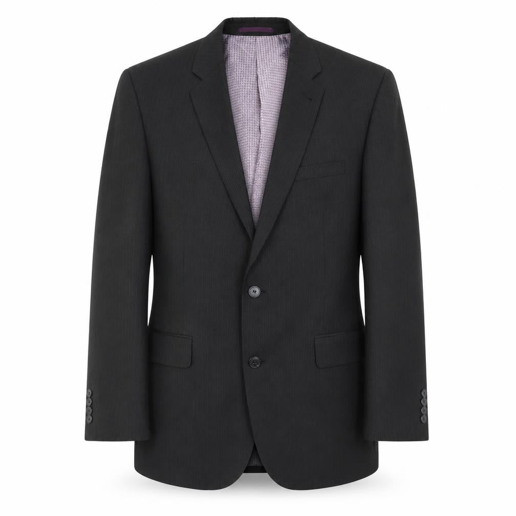 Taylor & Wright Mens Black Striped Polyester Jacket Blazer Size 42