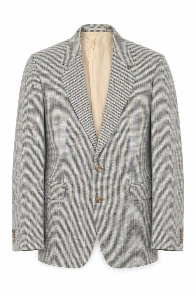 Man International Mens Multicoloured Houndstooth Polyester Jacket Blazer Size 36