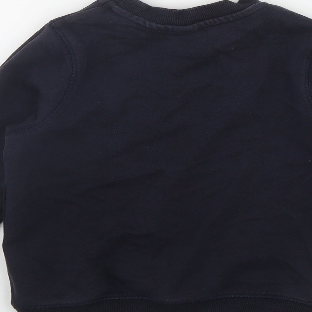TU Boys Blue  Cotton Pullover Sweatshirt Size 3-4 Years  Pullover
