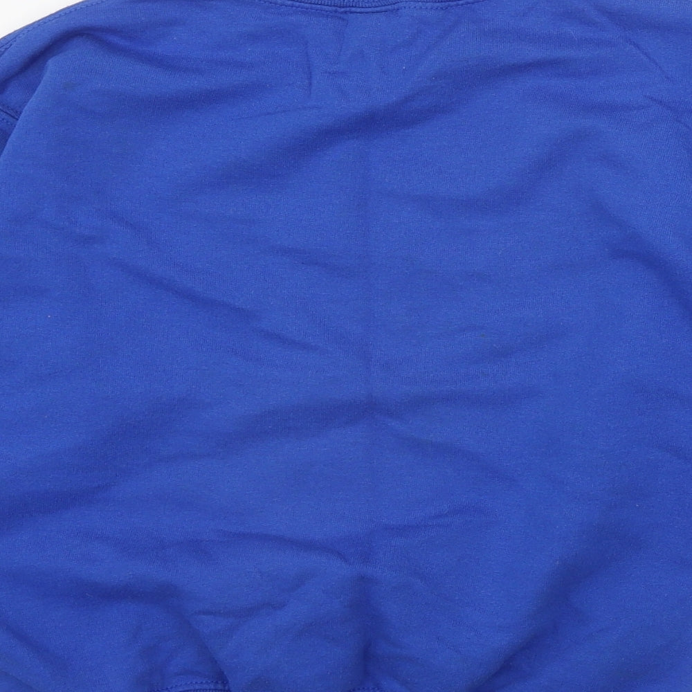 Gildan Boys Blue  Cotton Pullover Sweatshirt Size S  Pullover