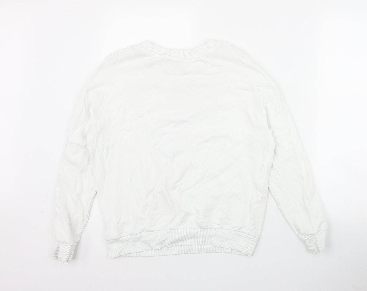 George Womens White  Cotton Pullover Sweatshirt Size 8  Pullover - Mickey Mouse