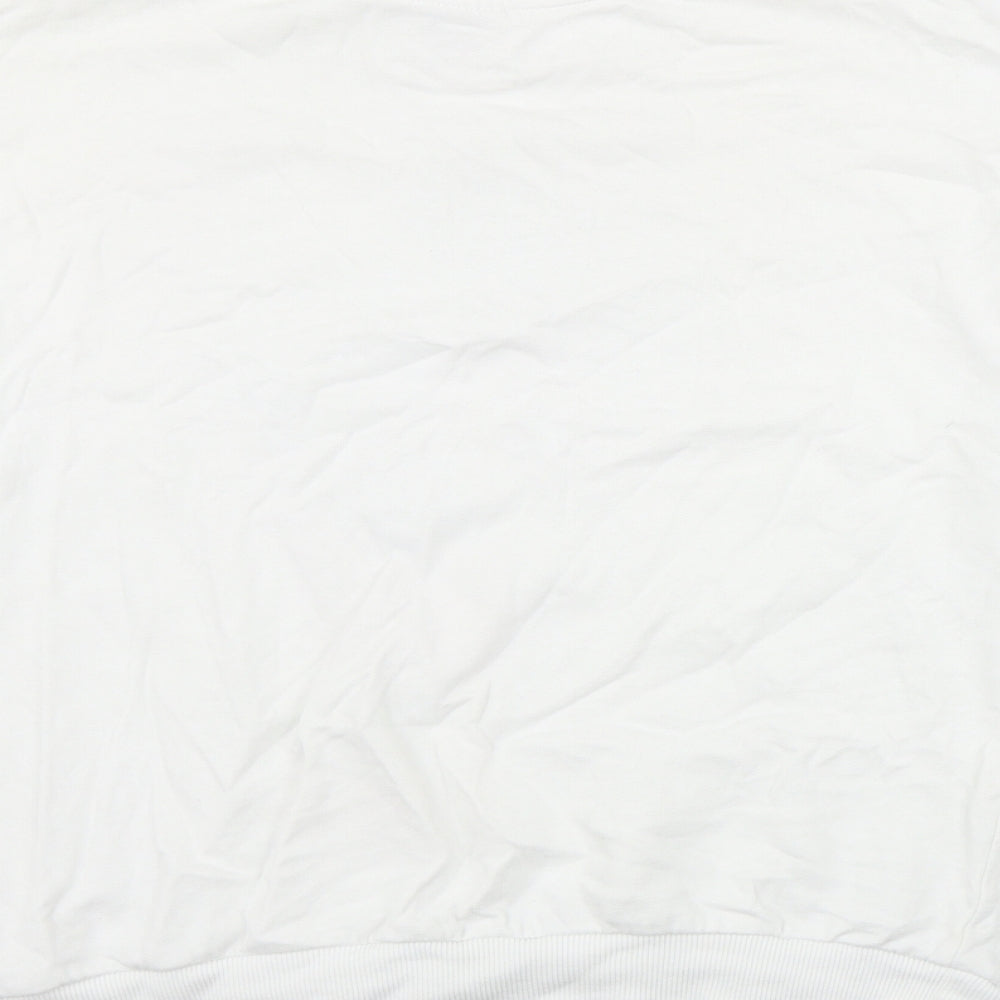 George Womens White  Cotton Pullover Sweatshirt Size 8  Pullover - Mickey Mouse