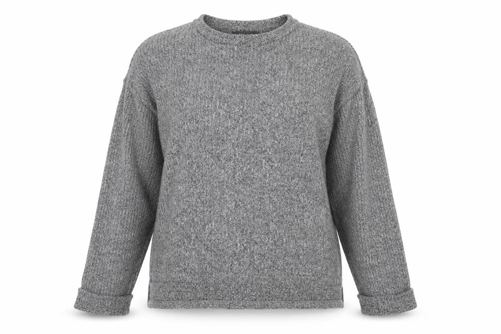 Primark Womens Grey Round Neck  Polyester Pullover Jumper Size S