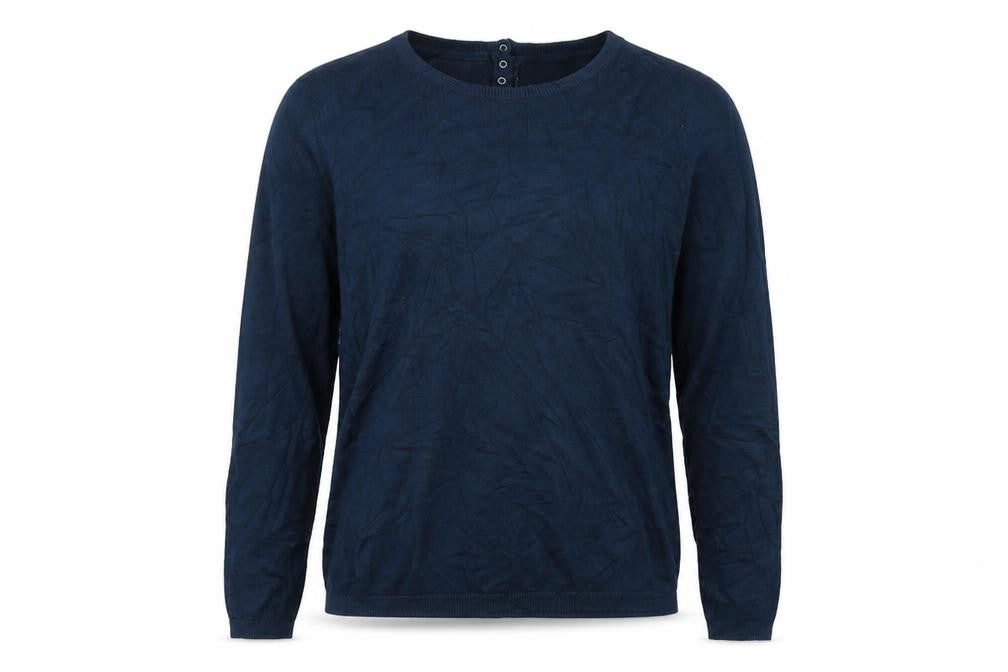 Collection Womens Blue Round Neck  Viscose Pullover Jumper Size 10