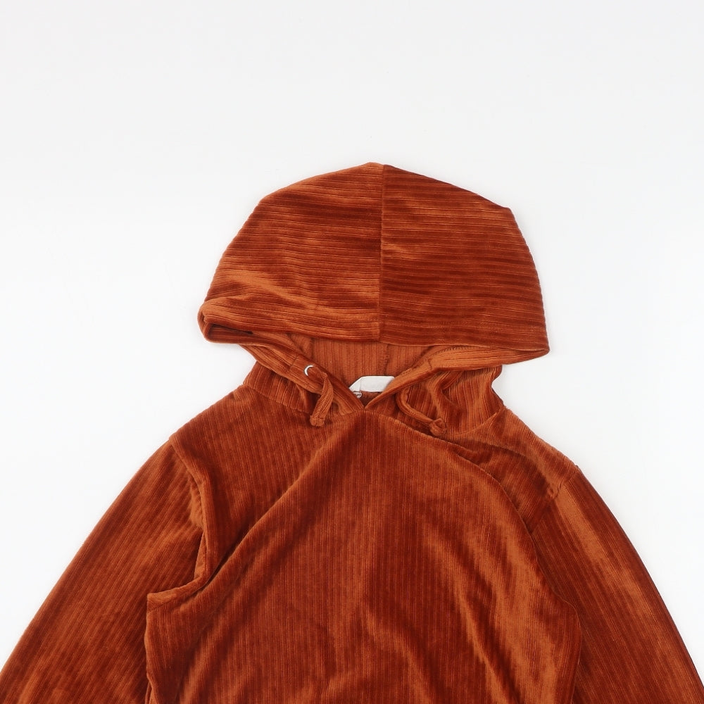 Candy Couture Girls Orange  Polyester Pullover Hoodie Size 11 Years  Pullover