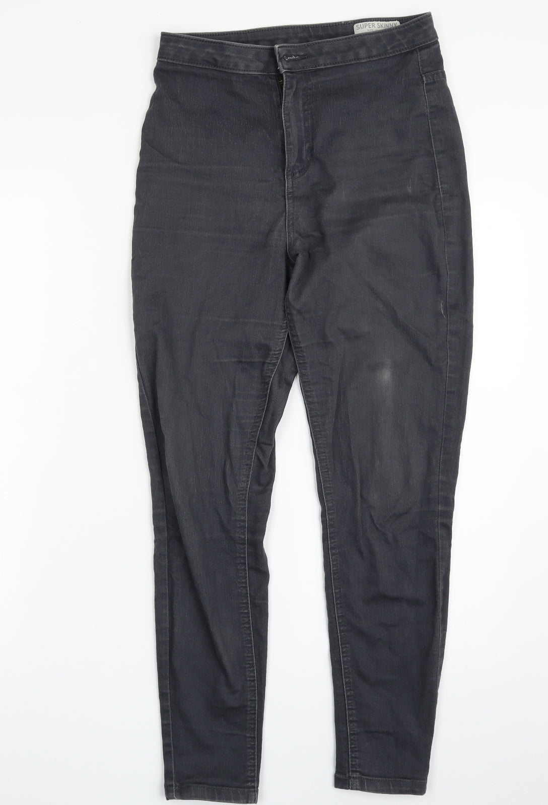 Marks and Spencer Womens Grey  Cotton Jegging Jeans Size 10 L27 in Slim Zip