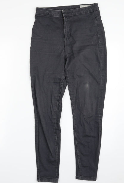 Marks & Spencer Womens Grey  Cotton Jegging Jeans Size 10 L27 in Slim Zip