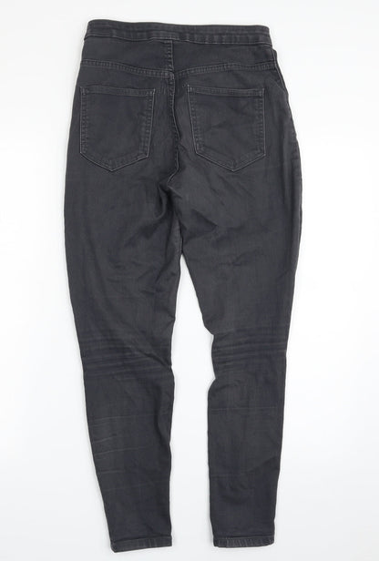 Marks & Spencer Womens Grey  Cotton Jegging Jeans Size 10 L27 in Slim Zip