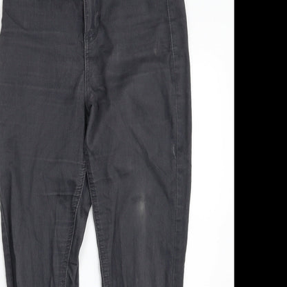 Marks & Spencer Womens Grey  Cotton Jegging Jeans Size 10 L27 in Slim Zip