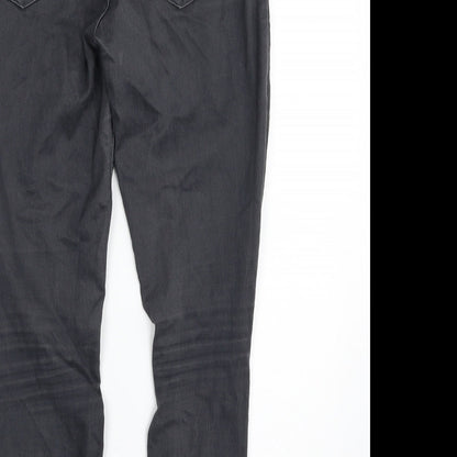 Marks & Spencer Womens Grey  Cotton Jegging Jeans Size 10 L27 in Slim Zip