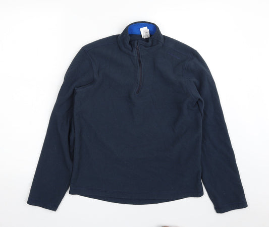 Quechua Womens Blue  100% Polyester Pullover Sweatshirt Size S  Zip