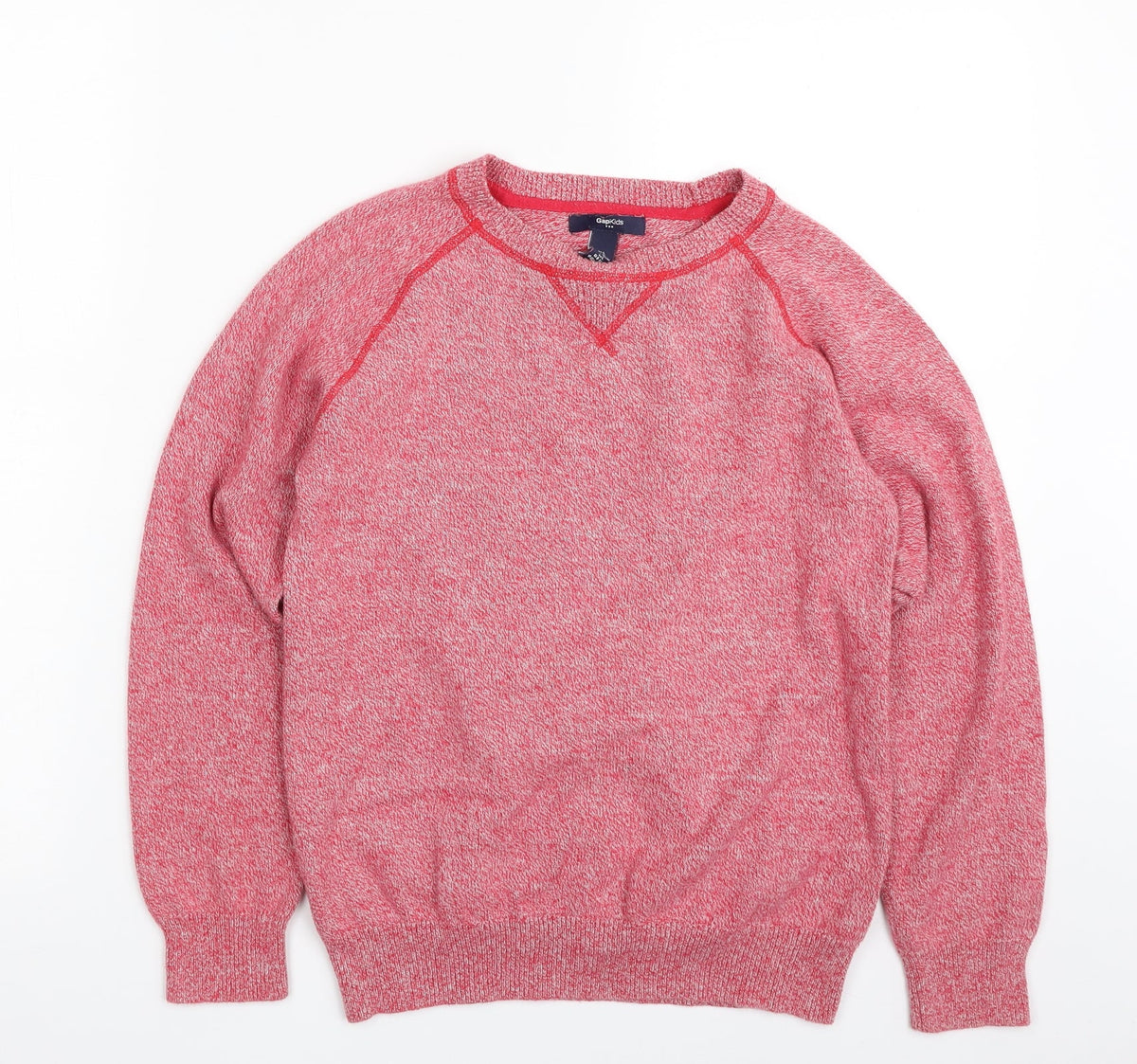 Gap Girls Pink Crew Neck  100% Cotton Pullover Jumper Size 10-11 Years  Pullover