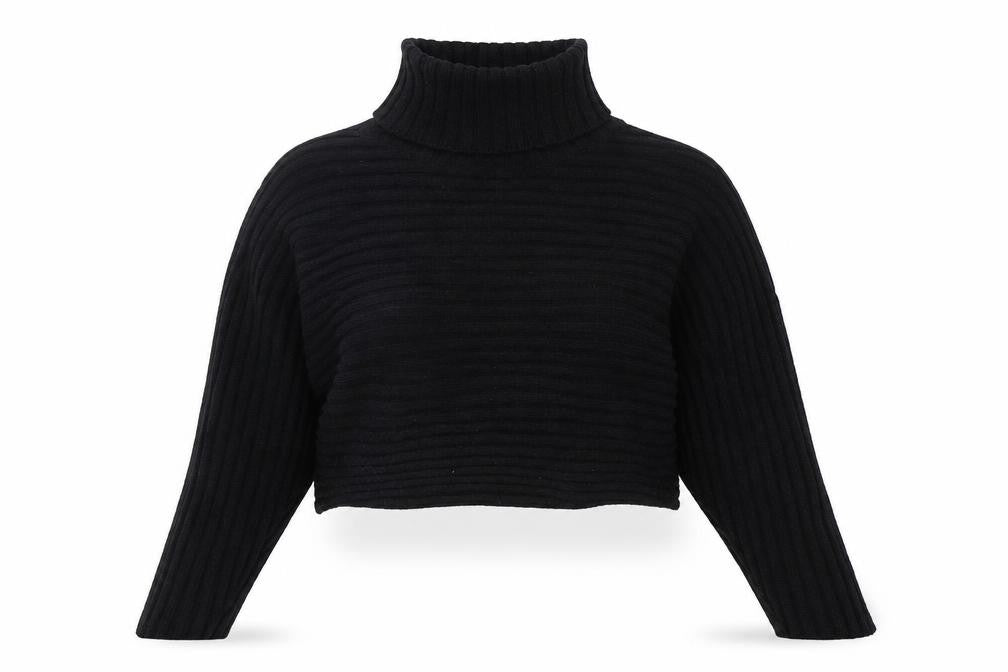 New Look Womens Black Roll Neck  Acrylic Pullover Jumper Size S