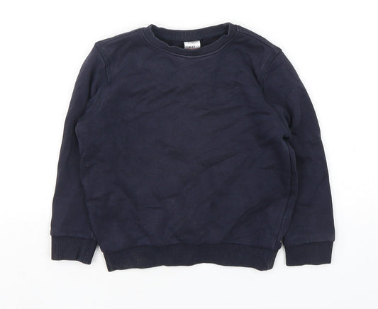 F&F Boys Blue  Cotton Pullover Sweatshirt Size 4-5 Years