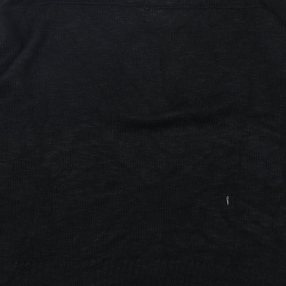 Preworn Womens Black V-Neck  Acrylic Pullover Jumper Size M