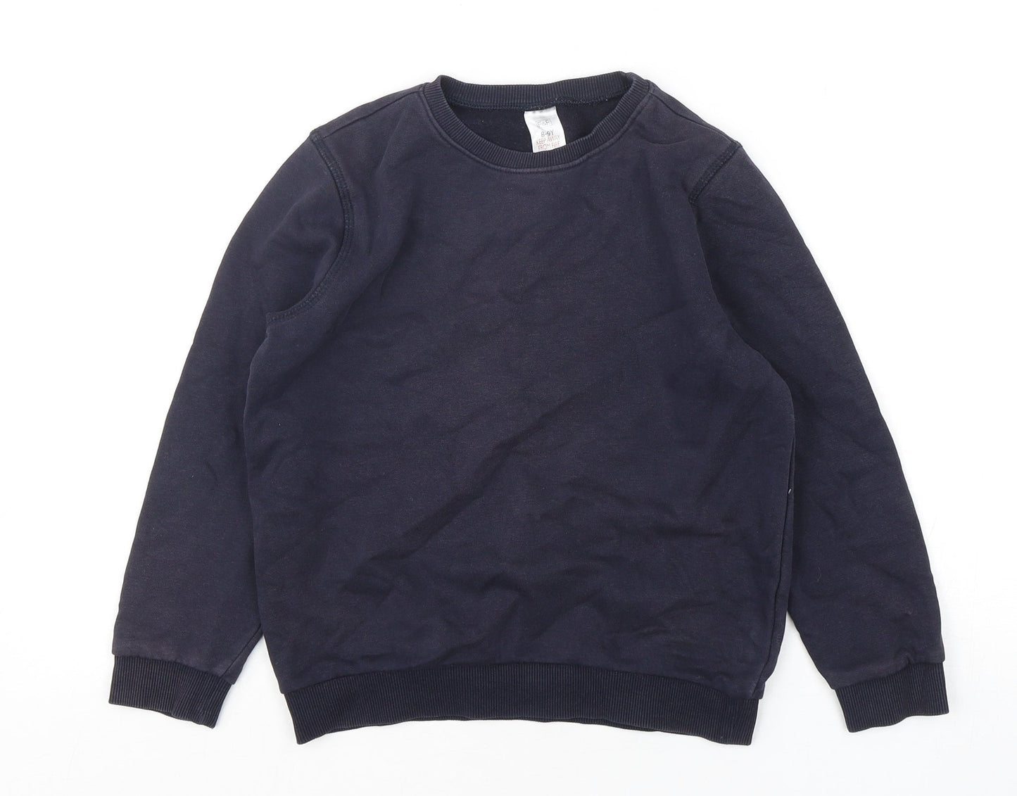 F&F Boys Blue  Cotton Pullover Sweatshirt Size 8-9 Years  Pullover