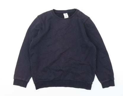 F&F Boys Blue  Cotton Pullover Sweatshirt Size 8-9 Years  Pullover