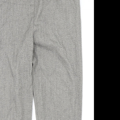 Emma Collction Womens Grey  Polyester Trousers  Size 16 L27 in Regular