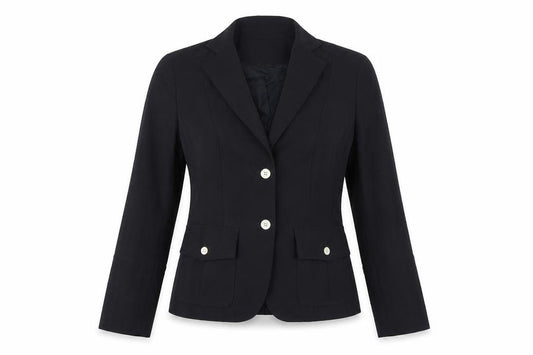 Anne Klein  Womens Black  Polyester Jacket Blazer Size 8