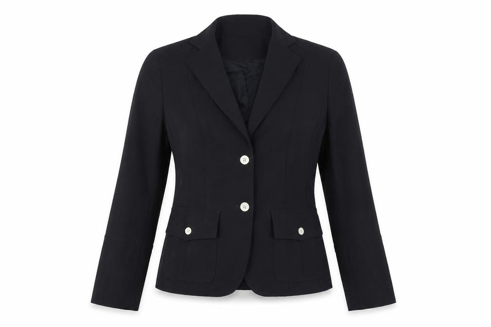 Anne Klein  Womens Black  Polyester Jacket Blazer Size 8