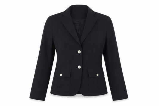 Anne Klein  Womens Black  Polyester Jacket Blazer Size 8