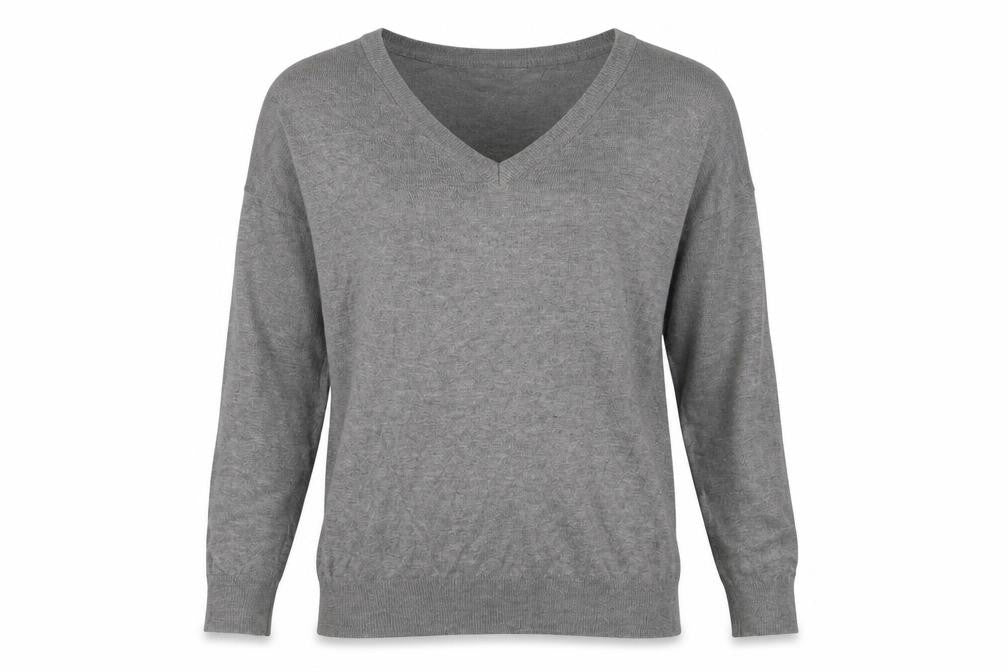 Primark Womens Grey Round Neck  Viscose Pullover Jumper Size 12