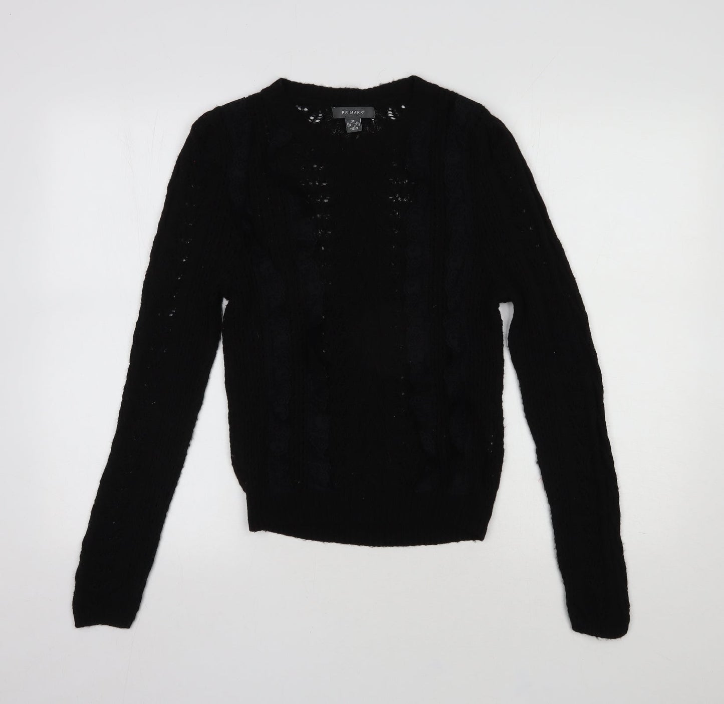 Primark Womens Black  Acrylic Pullover Sweatshirt Size XS  Pullover